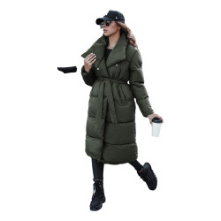 Sieviešu haki krāsas stepēta jaka Favi Sieviešu haki krāsas stepēta jaka Favi