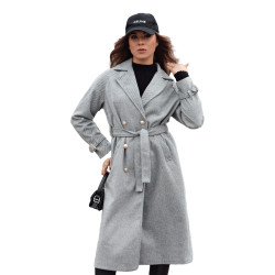 Sieviešu pelēks mētelis Cameli Sieviešu pelēks mētelis Cameli