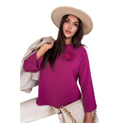 Sieviešu rozā oversize džemperis Justi Sieviešu rozā oversize džemperis Justi