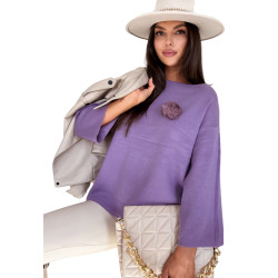 Sieviešu violets oversize džemperis Justi