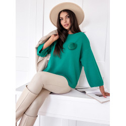 Sieviešu zaļš oversize džemperis Justi