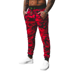 Vīriešu sarkanas kamuflāžas ikdienas bikses Sigur