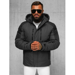 Vīriešu tumši pelēka ziemas jaka Sodel Vīriešu tumši pelēka ziemas jaka Sodel