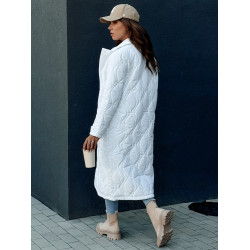 Sieviešu balts stepēts mētelis Dify Sieviešu balts stepēts mētelis Dify