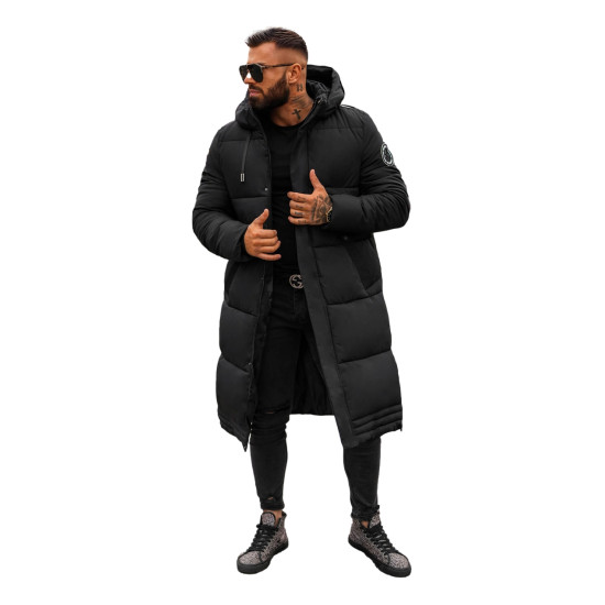 Vīriešu melna ziemas jaka Bruno JS/19M1290/392 - Vīriešu jakas un mēteļi Vīriešu melna ziemas jaka Bruno JS/19M1290/392