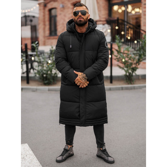 Vīriešu melna ziemas jaka Bruno JS/19M1290/392 - Vīriešu jakas un mēteļi Vīriešu melna ziemas jaka Bruno JS/19M1290/392