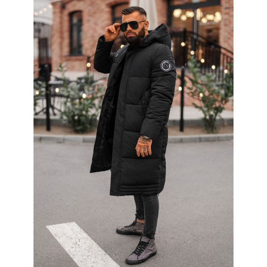 Vīriešu melna ziemas jaka Bruno JS/19M1290/392 - Vīriešu jakas un mēteļi Vīriešu melna ziemas jaka Bruno JS/19M1290/392