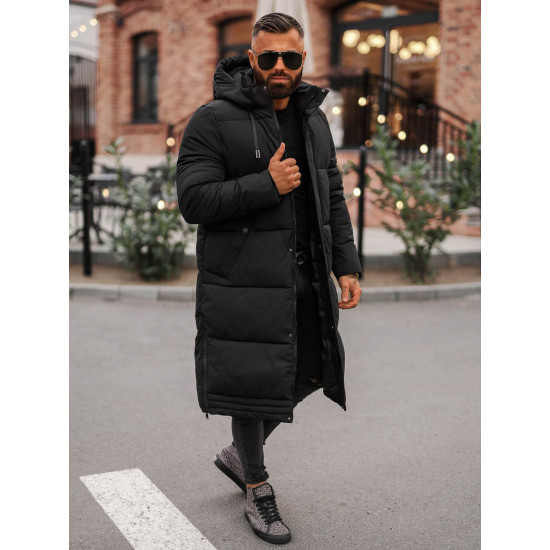 Vīriešu melna ziemas jaka Bruno JS/19M1290/392 - Vīriešu jakas un mēteļi Vīriešu melna ziemas jaka Bruno JS/19M1290/392