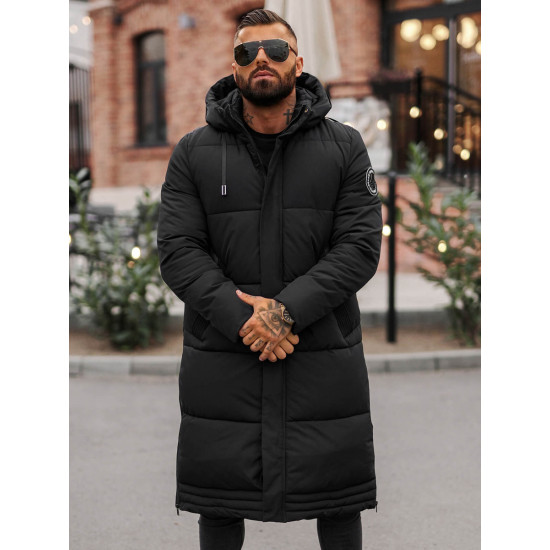 Vīriešu melna ziemas jaka Bruno JS/19M1290/392 - Vīriešu jakas un mēteļi Vīriešu melna ziemas jaka Bruno JS/19M1290/392
