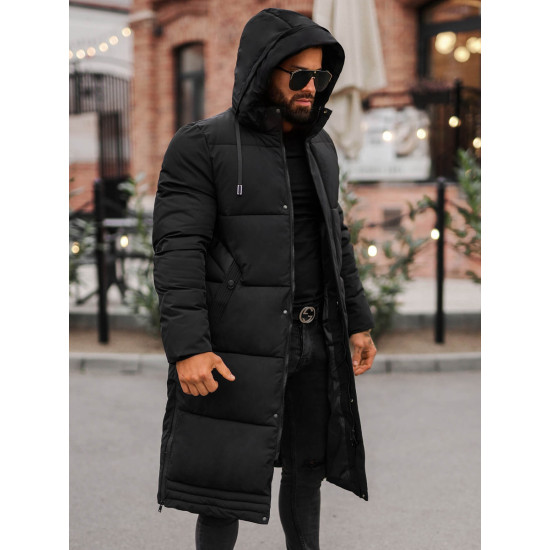 Vīriešu melna ziemas jaka Bruno JS/19M1290/392 - Vīriešu jakas un mēteļi Vīriešu melna ziemas jaka Bruno JS/19M1290/392
