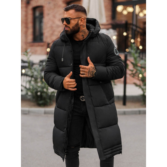Vīriešu melna ziemas jaka Bruno JS/19M1290/392 - Vīriešu jakas un mēteļi Vīriešu melna ziemas jaka Bruno JS/19M1290/392