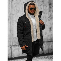 Vīriešu melna ziemas jaka Optin
