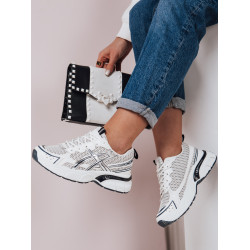 Sieviešu balti ar tumši zilām detaļām ikdienas apavi Dinamic Sieviešu balti ar tumši zilām detaļām ikdienas apavi Dinamic