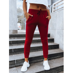 Sieviešu bordo krāsas ikdienas bikses Flor Sieviešu bordo krāsas ikdienas bikses Flor