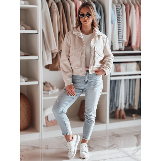 Sieviešu brūna oversize bomber jaka Milina TY4793 - Sievietēm Sieviešu brūna oversize bomber jaka Milina TY4793