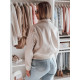 Sieviešu brūna oversize bomber jaka Milina TY4793 - Sievietēm Sieviešu brūna oversize bomber jaka Milina TY4793