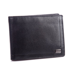 Vīriešu melns īstas ādas maks Danil