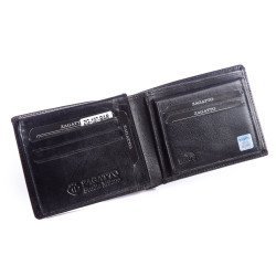 Vīriešu melns īstas ādas maks Danil