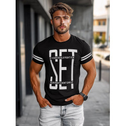 Vīriešu melns T-krekls Dont give up  Vīriešu melns T-krekls Dont give up