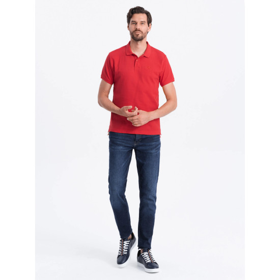 Men's red polo shirt Cristan V22 S1374 - T-shirt Men's red polo shirt Cristan V22 S1374