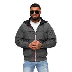 Tumši pelēka jaka ar kapuci Kemir Tumši pelēka jaka ar kapuci Kemir