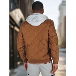 Vīriešu brūna jaka ar kapuci Stefun