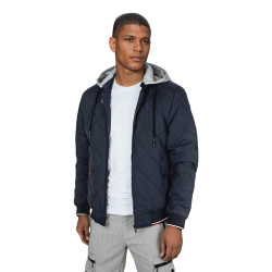 Vīriešu tumši zila jaka ar kapuci Stefun Vīriešu tumši zila jaka ar kapuci Stefun