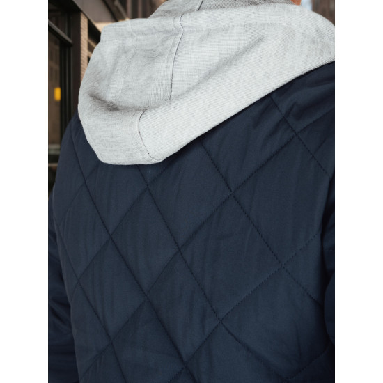 Vīriešu tumši zila jaka ar kapuci Stefun Jakas