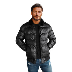 Vīriešu melna ziemas jaka Dorian  Vīriešu melna ziemas jaka Dorian