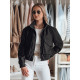 Melna sieviešu oversize bomber jaka Milina TY4791 - Sievietēm Melna sieviešu oversize bomber jaka Milina TY4791
