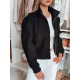 Melna sieviešu oversize bomber jaka Milina TY4791 - Sievietēm Melna sieviešu oversize bomber jaka Milina TY4791