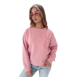 Sieviešu rozā džemperis Flori Sieviešu rozā džemperis Flori