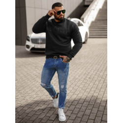 Vīriešu melns džemperis ar kapuci New York Vīriešu melns džemperis ar kapuci New York