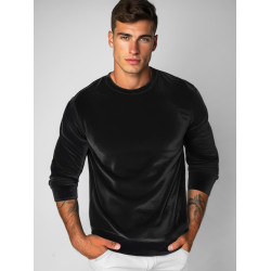 Vīriešu velūra džemperis Drain black Vīriešu velūra džemperis Drain black
