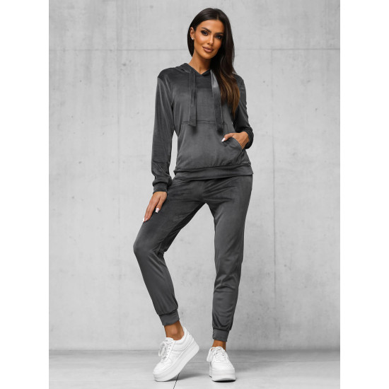 Women's dark grey velour set Merlin JS/35C1612/5 - For women Women's dark grey velour set Merlin JS/35C1612/5