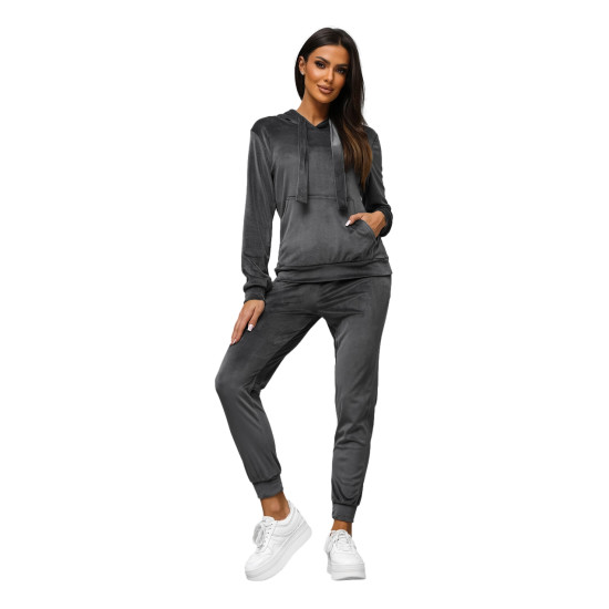 Women's dark grey velour set Merlin JS/35C1612/5 - For women Women's dark grey velour set Merlin JS/35C1612/5