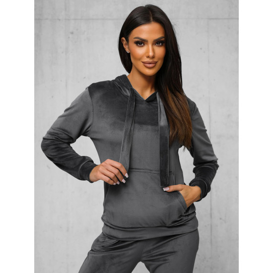Women's dark grey velour set Merlin JS/35C1612/5 - For women Women's dark grey velour set Merlin JS/35C1612/5