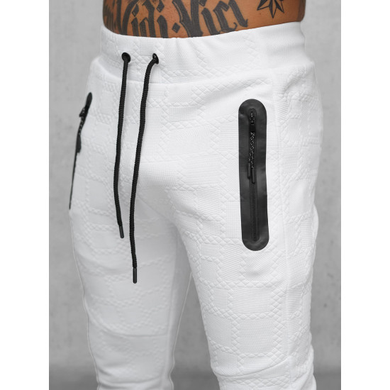 Men's white hooded tracksuit Adam O/FF3705AB - For men Men's white hooded tracksuit Adam O/FF3705AB