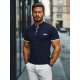 Men's dark blue polo shirt Novin O/M2810 - T-shirt Men's dark blue polo shirt Novin O/M2810