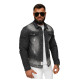 Black denim jacket Onil NB/MJ542N - For men Black denim jacket Onil NB/MJ542N