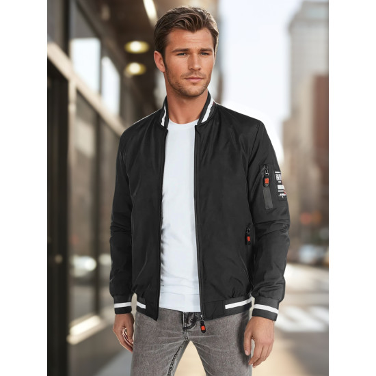 Men's black jacket Edman TX5013 - Men's Jackets and Coats Men's black jacket Edman TX5013
