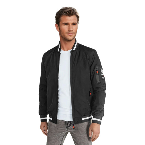 Men's black jacket Edman TX5013 - Men's Jackets and Coats Men's black jacket Edman TX5013