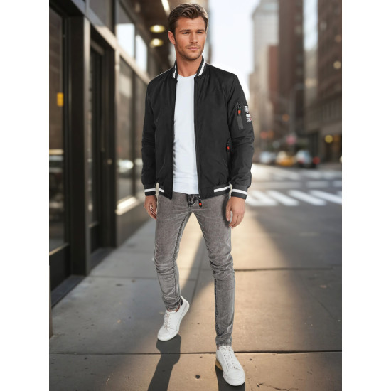 Men's black jacket Edman TX5013 - Men's Jackets and Coats Men's black jacket Edman TX5013