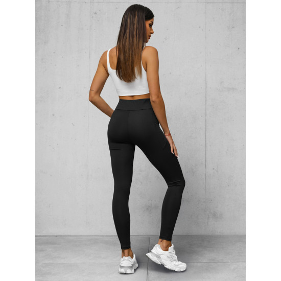 Melnas sieviešu bikses Fit JS/35K1606/3 - Džinsi un bikses Melnas sieviešu bikses Fit JS/35K1606/3