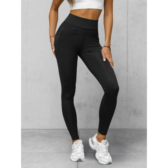 Melnas sieviešu bikses Fit JS/35K1606/3 - Džinsi un bikses Melnas sieviešu bikses Fit JS/35K1606/3
