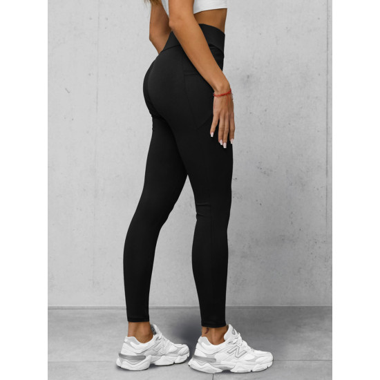 Melnas sieviešu bikses Fit JS/35K1606/3 - Džinsi un bikses Melnas sieviešu bikses Fit JS/35K1606/3