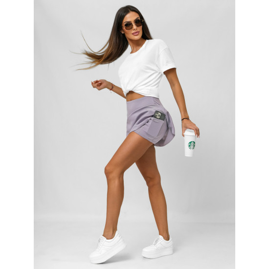Sieviešu violeti svārki-šorti Active JS/17K568/2 - Sievietēm Sieviešu violeti svārki-šorti Active JS/17K568/2