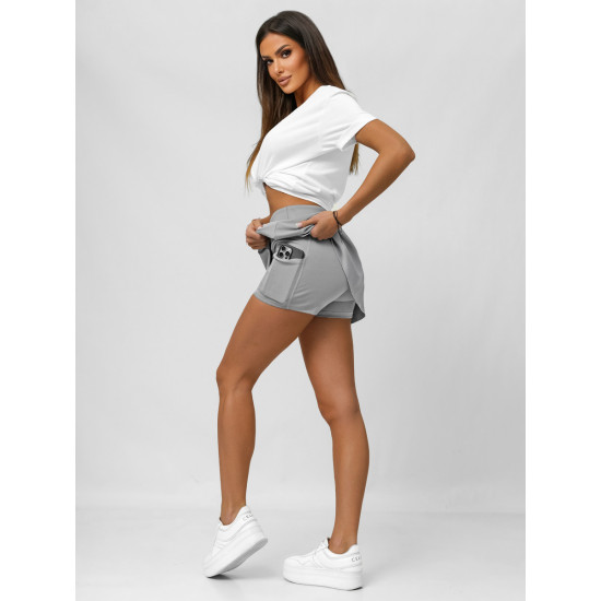Sieviešu pelēks svārki-šorti Active JS/17K568/5 - Sievietēm Sieviešu pelēks svārki-šorti Active JS/17K568/5