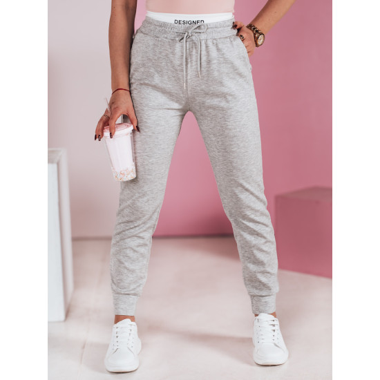 Sieviešu ikdienas pelēkas smuka piegriezuma bikses Sports UY2400