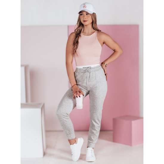 Sieviešu ikdienas pelēkas smuka piegriezuma bikses Sports UY2400